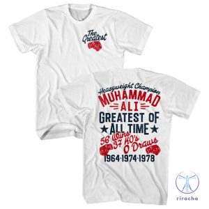 Muhammad Ali Shirt Greatest Boxer Of All Time White Shirt Muhammad Ali T Shirt riracha 2