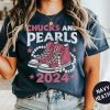 Chucks And Pearls 2024 Pink Sneakers T Shirt Chucks And Pearls T Shirt riracha 1