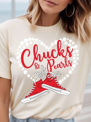 Chucks And Pearls Shirt Madam President 2024 Kamala Harris Shirt Chucks And Pearls T Shirt riracha 10