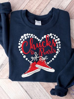 Chucks And Pearls Shirt Madam President 2024 Kamala Harris Shirt Chucks And Pearls T Shirt riracha 2