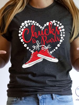 Chucks And Pearls Shirt Madam President 2024 Kamala Harris Shirt Chucks And Pearls T Shirt riracha 3