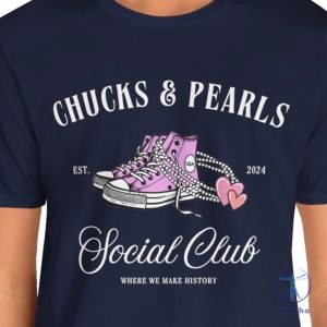 Kamala Harris Shirt Chucks And Pearls 2024 Election Shirt Chucks And Pearls T Shirt riracha 2