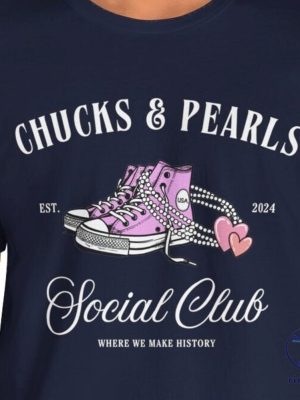 Kamala Harris Shirt Chucks And Pearls 2024 Election Shirt Chucks And Pearls T Shirt riracha 2