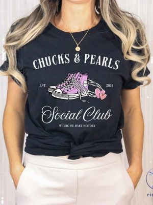 Kamala Harris Shirt Chucks And Pearls 2024 Election Shirt Chucks And Pearls T Shirt riracha 3