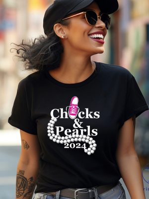 Kamala Harris Chucks And Pearls Shirt Kamala Fashion Tee Chucks And Pearls T Shirt riracha 2