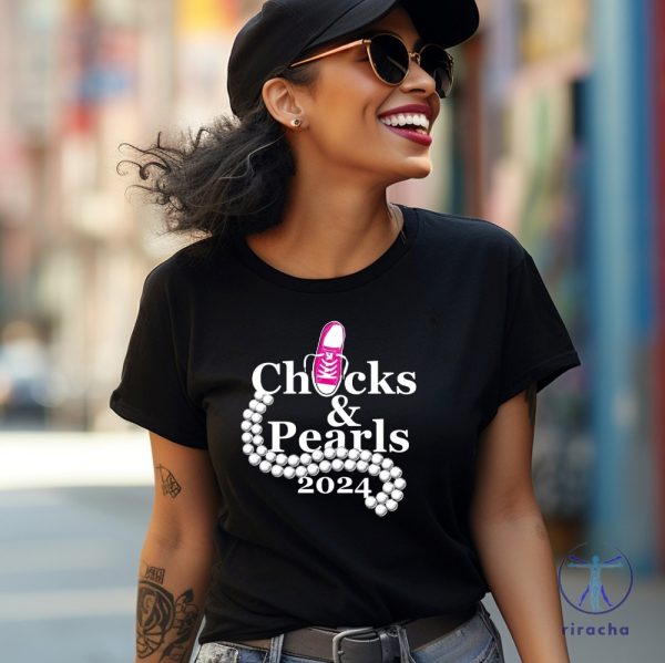 Kamala Harris Chucks And Pearls Shirt Kamala Fashion Tee Chucks And Pearls T Shirt riracha 2