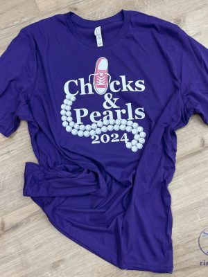 Kamala Harris Chucks And Pearls Shirt Kamala Fashion Tee Chucks And Pearls T Shirt riracha 3