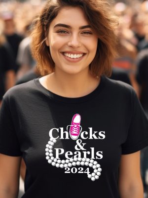 Kamala Harris Chucks And Pearls Shirt Kamala Fashion Tee Chucks And Pearls T Shirt riracha 4