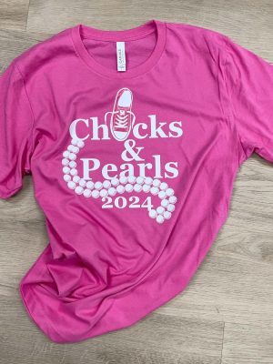 Kamala Harris Chucks And Pearls Shirt Kamala Fashion Tee Chucks And Pearls T Shirt riracha 7