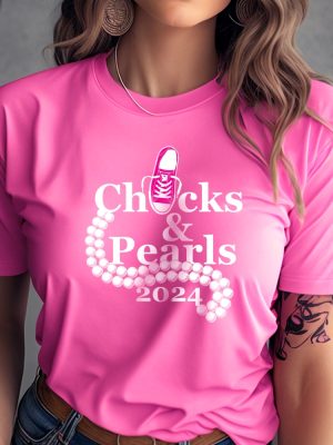 Kamala Harris Chucks And Pearls Shirt Kamala Fashion Tee Chucks And Pearls T Shirt riracha 8