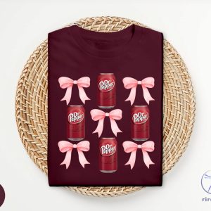 Pink Bow Coquette Dr Pepper Sweatshirt Dr Pepper Merchandise Dr Pepper T Shirt Dr Pepper Shirt riracha 3