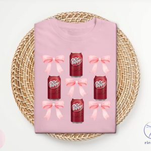 Pink Bow Coquette Dr Pepper Sweatshirt Dr Pepper Merchandise Dr Pepper T Shirt Dr Pepper Shirt riracha 4