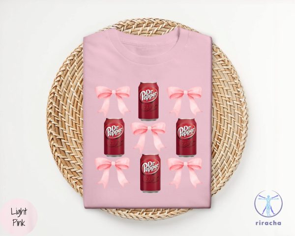 Pink Bow Coquette Dr Pepper Sweatshirt Dr Pepper Merchandise Dr Pepper T Shirt Dr Pepper Shirt riracha 4