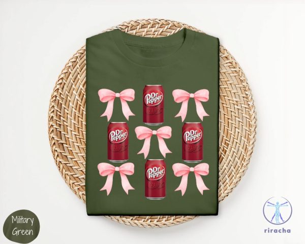 Pink Bow Coquette Dr Pepper Sweatshirt Dr Pepper Merchandise Dr Pepper T Shirt Dr Pepper Shirt riracha 5