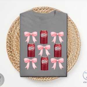 Pink Bow Coquette Dr Pepper Sweatshirt Dr Pepper Merchandise Dr Pepper T Shirt Dr Pepper Shirt riracha 6