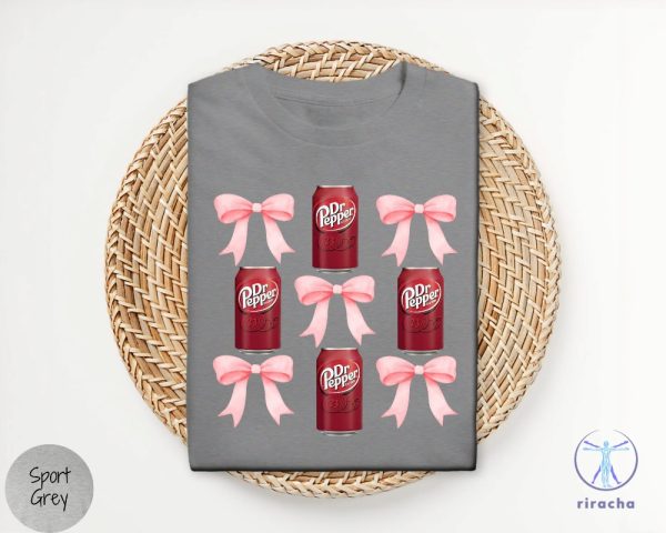 Pink Bow Coquette Dr Pepper Sweatshirt Dr Pepper Merchandise Dr Pepper T Shirt Dr Pepper Shirt riracha 6