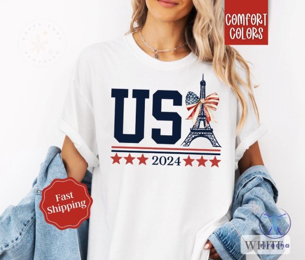 2024 Paris Olympics Shirt Usa Eiffel Tower Tshirt Usa 2024 Tshirt Team Usa Shirt riracha 2