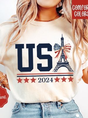 2024 Paris Olympics Shirt Usa Eiffel Tower Tshirt Usa 2024 Tshirt Team Usa Shirt riracha 3