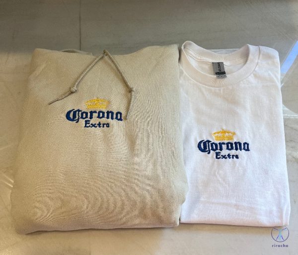 Embroidered Alcohol Sweatshirt Gifts For Him Corona Shirt Alcohol Embroidered Shirt Alcohol Shirt riracha 1