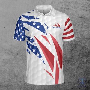 Personalize Name Addicted Golf American Flag Usa Golf Team Polo Shirt Team Usa Golf Shirt riracha 4