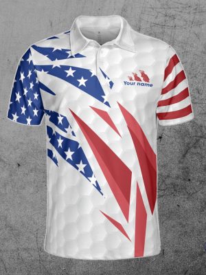 Personalize Name Addicted Golf American Flag Usa Golf Team Polo Shirt Team Usa Golf Shirt riracha 4