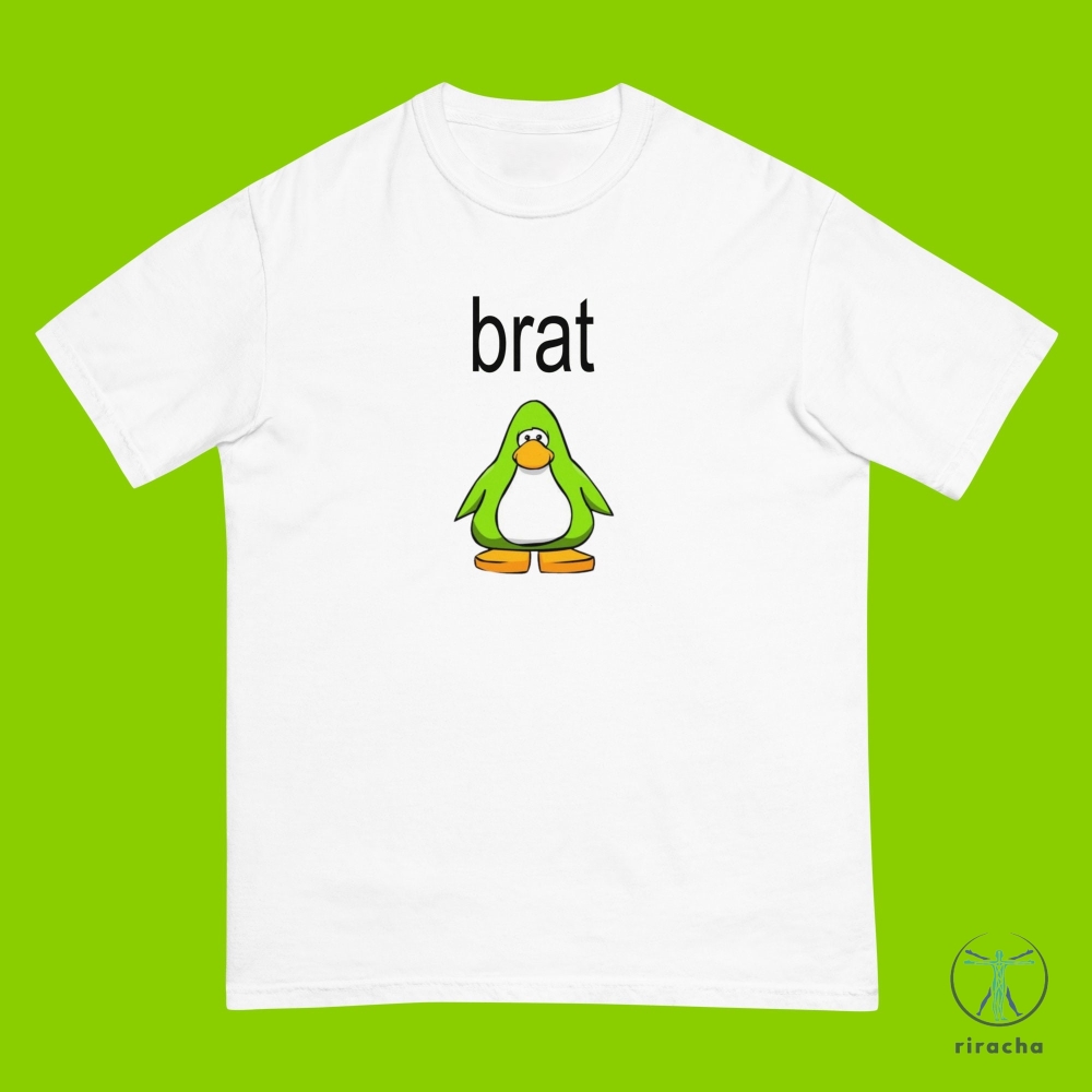 Brat Club Penguin T Shirt Brat Charli Xcx Shirt Brat Club Penguin Shirt