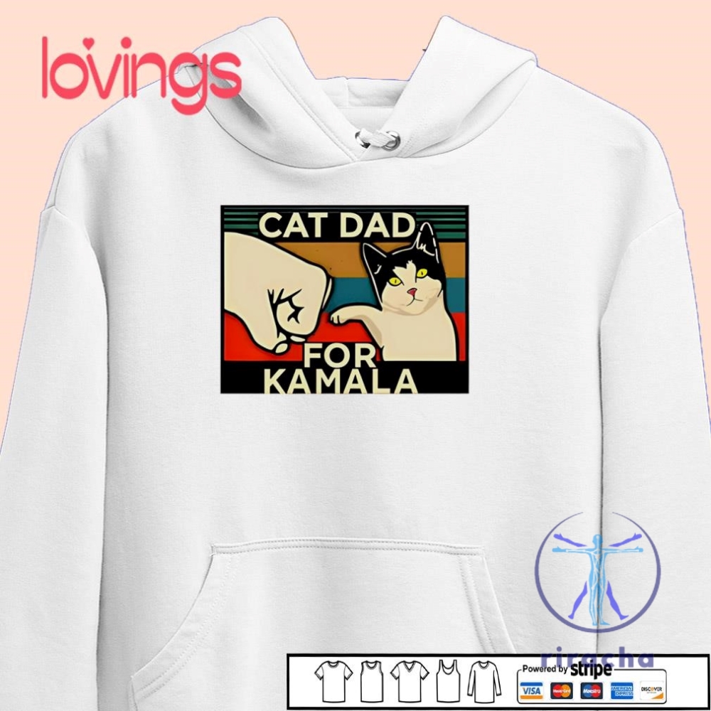 Cat Dad For Kamala Harris Shirt Kamala Cat Shirt Best Cat Dad Shirt