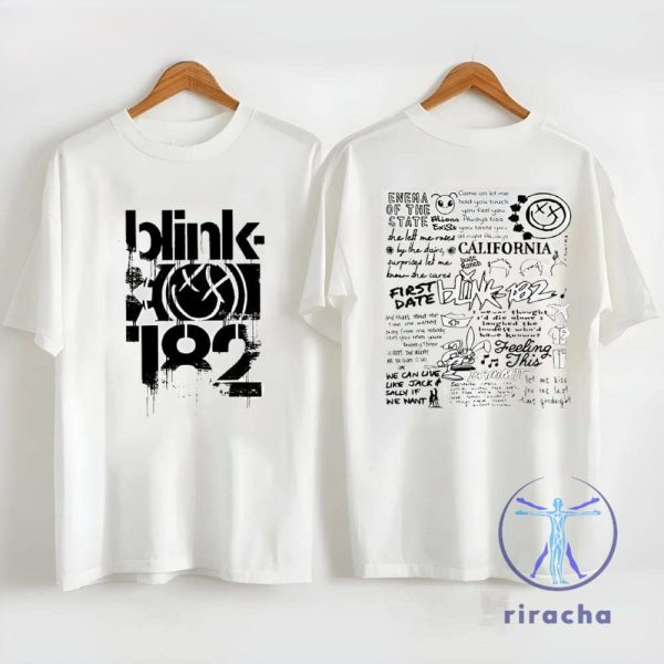 Blink 182 Lyric Album Song The World Tour 2023 Shirt Blink 182 Merch Blink 182 Final Tour Blink182 Tour 2024 riracha 1