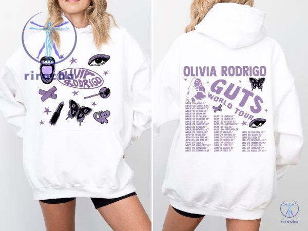 Olivia Rodrigo Guts Tour 2024 Hoodie The Guts World Tour 2024 Hoodie Olivia Rodrigo Hoodie Olivia Rodrigo Shirt riracha 2