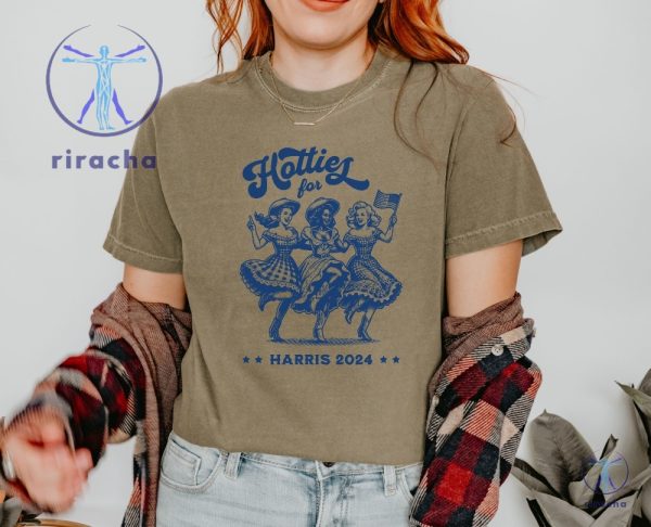 Retro Hotties For Harris Shirt Kamala Harris For President 2024 Stop Project 2025 Hotties For Harris Shirt riracha 1