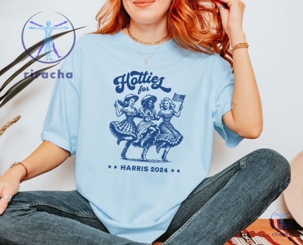 Retro Hotties For Harris Shirt Kamala Harris For President 2024 Stop Project 2025 Hotties For Harris Shirt riracha 3