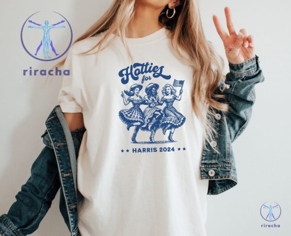 Retro Hotties For Harris Shirt Kamala Harris For President 2024 Stop Project 2025 Hotties For Harris Shirt riracha 4