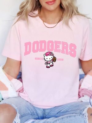 Pink Dodger Kitty T Shirt Hello Kitty Dodgers Shirt Hello Kitty Dodgers Tshirt riracha 3