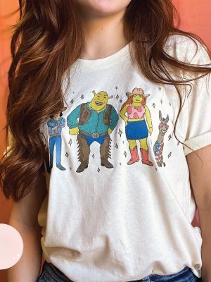 Cowboy Shrek Shirt Universal Studios Tee Western Tee Swamp Shirt Shrek Script Shirt riracha 2