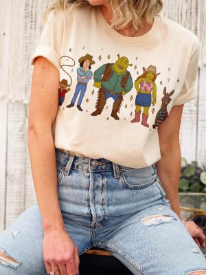 Cowboy Shrek Shirt Universal Studios Tee Western Tee Swamp Shirt Shrek Script Shirt riracha 4