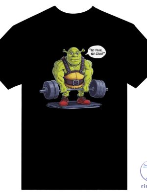 Shrek No Pain No Gain Shirt Workout Shirt Pump Cover Shirt Shrek Script Shirt riracha 2