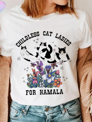 Childless Cat Lady For Kamala Childless Cat Lady For Harris Kamala Karma Is A Cat Shirt riracha 2