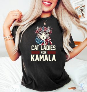 Cat Ladies For Kamala Shirt Karma Is A Cat T Shirt Kamala Harris Cat Shirt Karma Is A Cat Shirt riracha 2