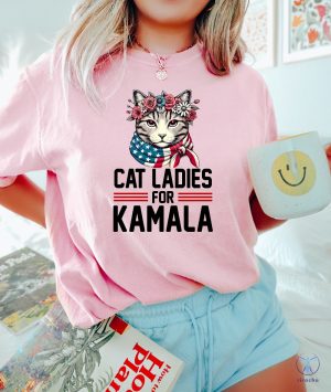 Cat Ladies For Kamala Shirt Karma Is A Cat T Shirt Kamala Harris Cat Shirt Karma Is A Cat Shirt riracha 3