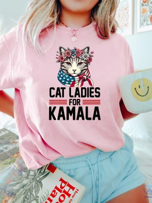 Cat Ladies For Kamala Shirt Karma Is A Cat T Shirt Kamala Harris Cat Shirt Karma Is A Cat Shirt riracha 3