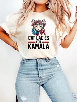 Cat Ladies For Kamala Shirt Karma Is A Cat T Shirt Kamala Harris Cat Shirt Karma Is A Cat Shirt riracha 4