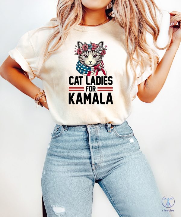 Cat Ladies For Kamala Shirt Karma Is A Cat T Shirt Kamala Harris Cat Shirt Karma Is A Cat Shirt riracha 4