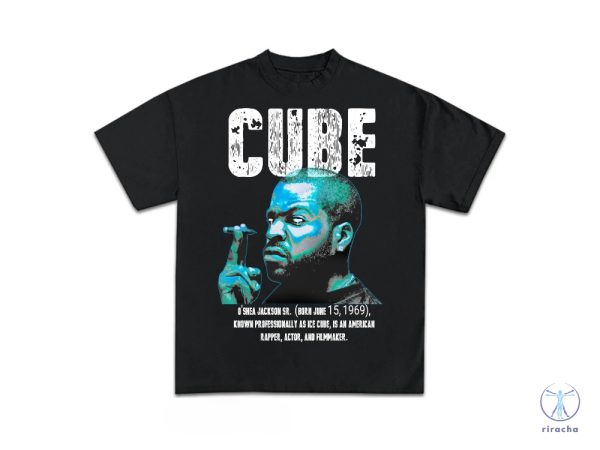 Ice Cube Shirt Vintage Black Rap Tee Hip Hop Graphic Print Tshirt Merch T Shirt Ice Cube Ice Cube T Shirt riracha 1