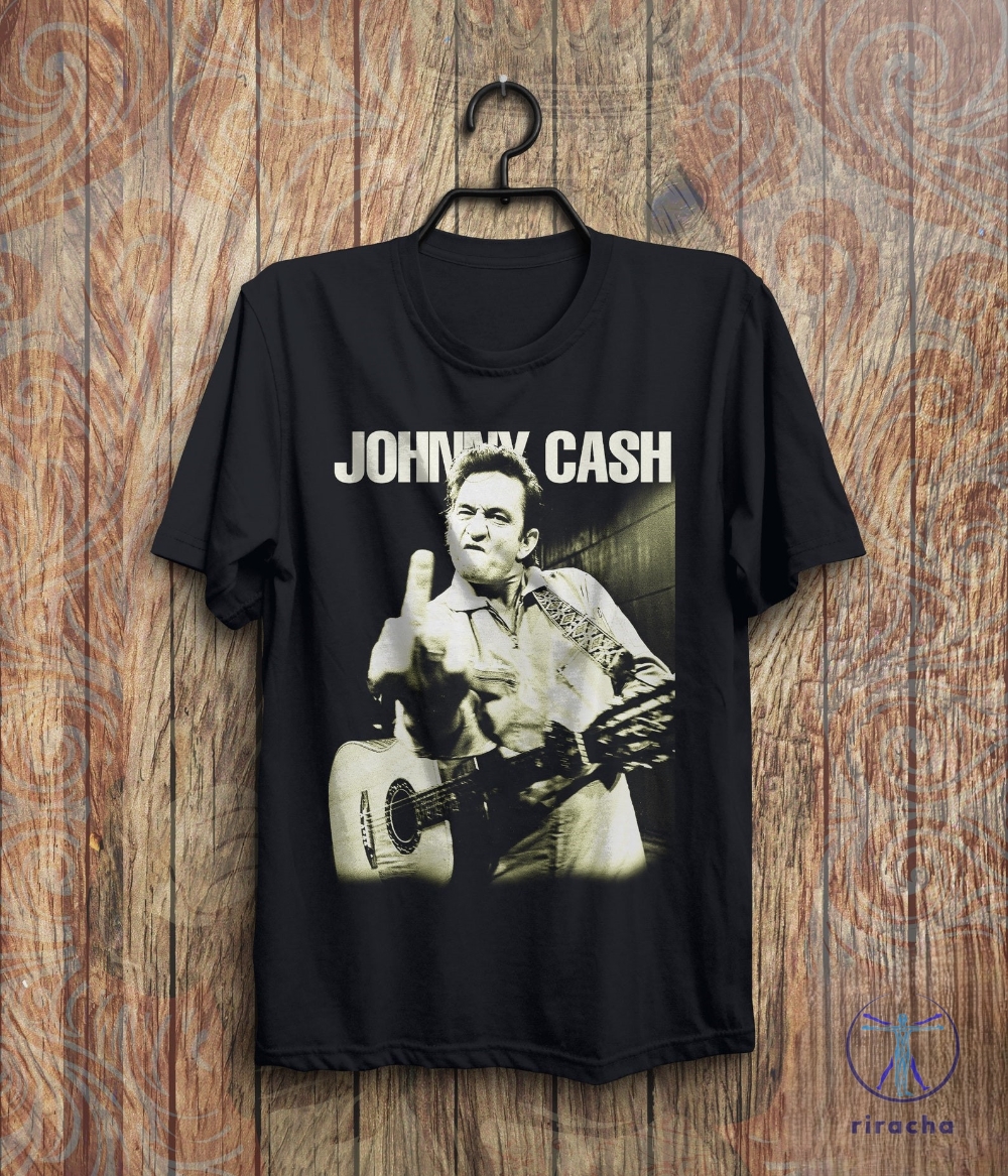 Vintage Johnny Cash Middle Finger Shirt Johnny Cash Shirt Johnny Cash T Shirt