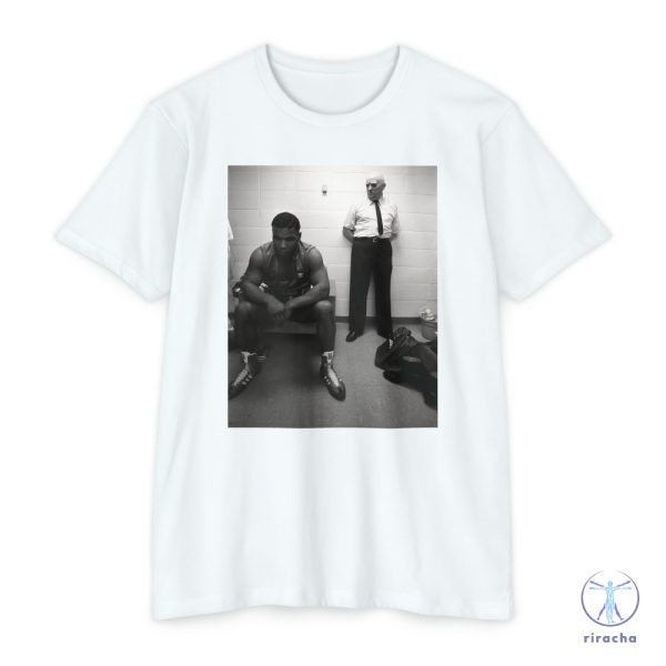 Iron Mike And Coach Shirt Mike Tyson Sitting In Locker Room With Coach Before Fight Mike Tyson T Shirt riracha 3