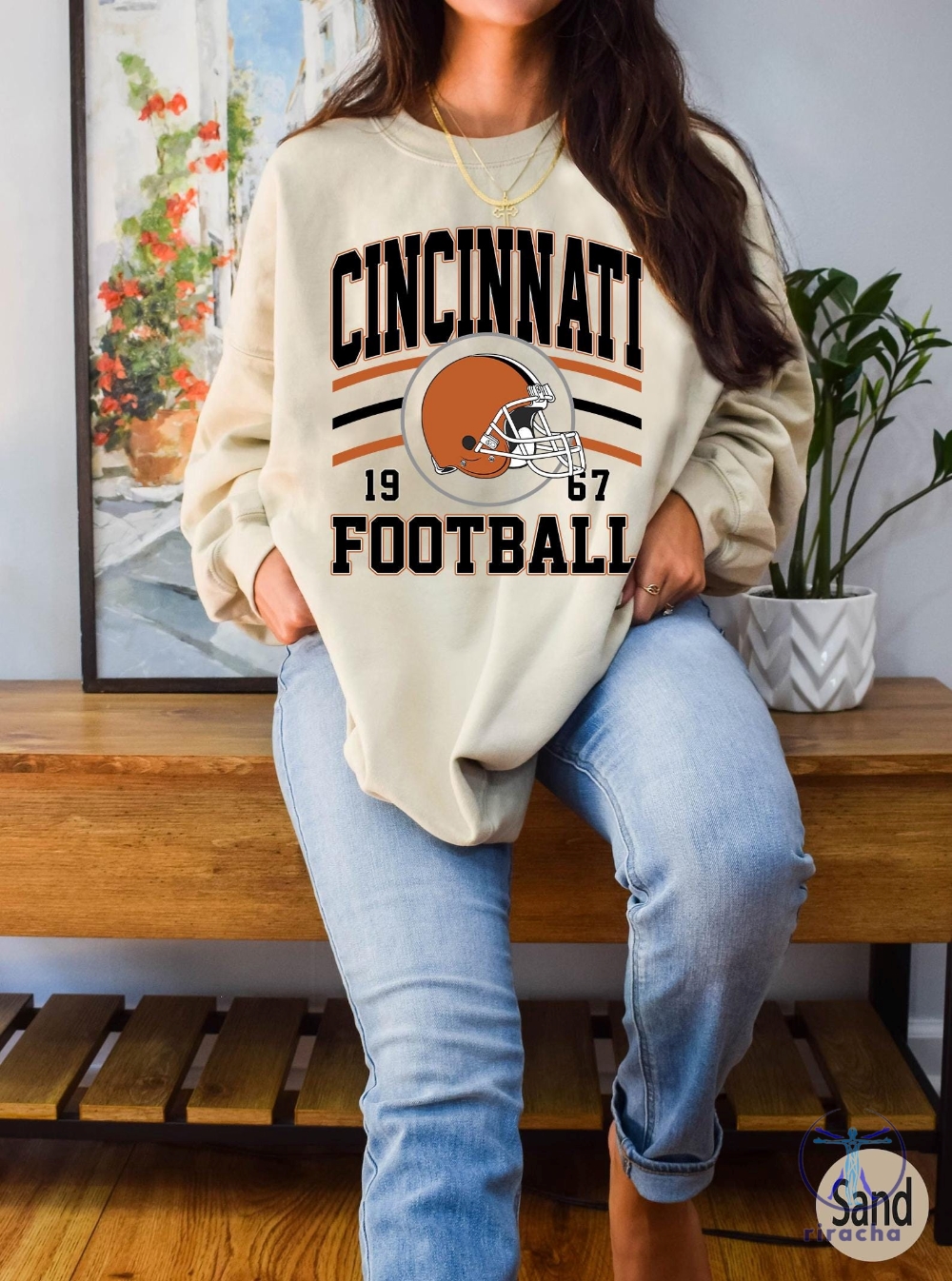 Vintage Cincinnati Football Sweatshirt Orange Bengals Shirt Orange Bengals Jersey