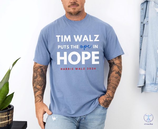 Ope In Hope Tim Walz Midwest Democrats 2024 Election Madam President Kamala Harris Shirt riracha 3