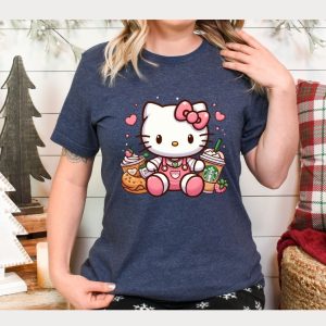 Hello Kitty Coffee Lover Sweatshirt Cat Lover Gift Hoodie Hello Kitty Coffee Shirt riracha 2