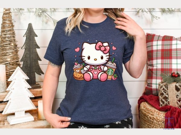 Hello Kitty Coffee Lover Sweatshirt Cat Lover Gift Hoodie Hello Kitty Coffee Shirt riracha 2