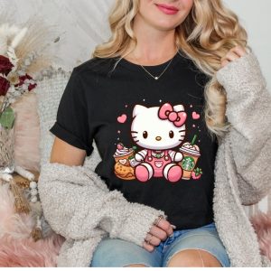 Hello Kitty Coffee Lover Sweatshirt Cat Lover Gift Hoodie Hello Kitty Coffee Shirt riracha 3